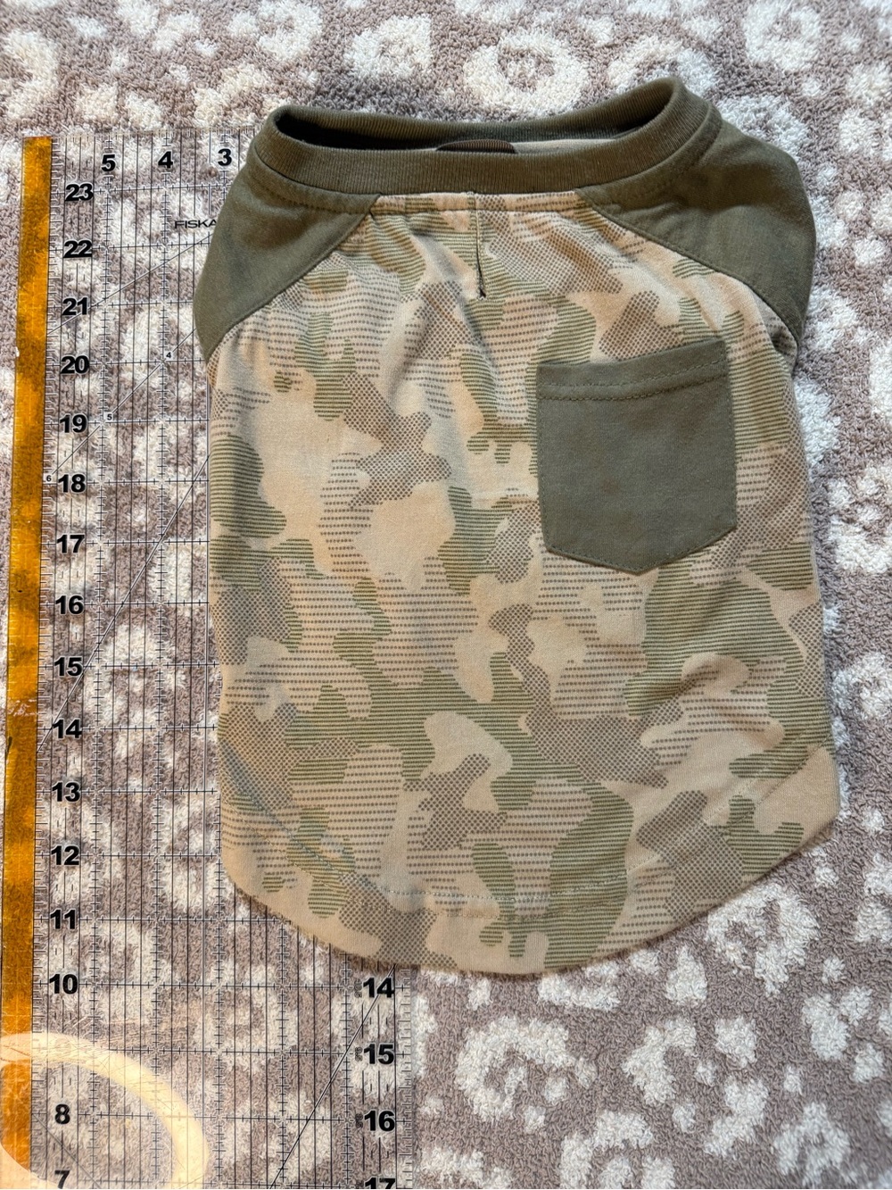 Camo Pocket Dog Tee - Olive Green